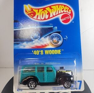 Vintage Hot Wheels '40s Woodie Die-Cast Toy Car - Green